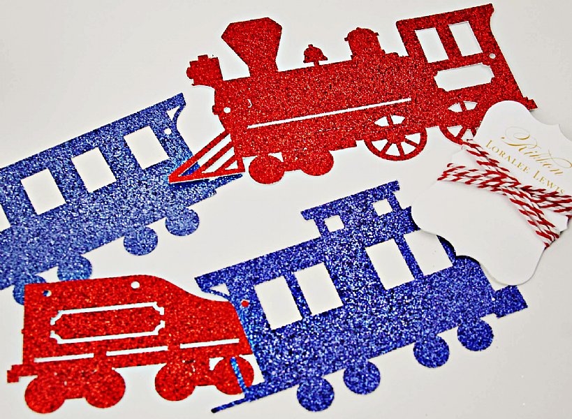 Glitter Train Garland