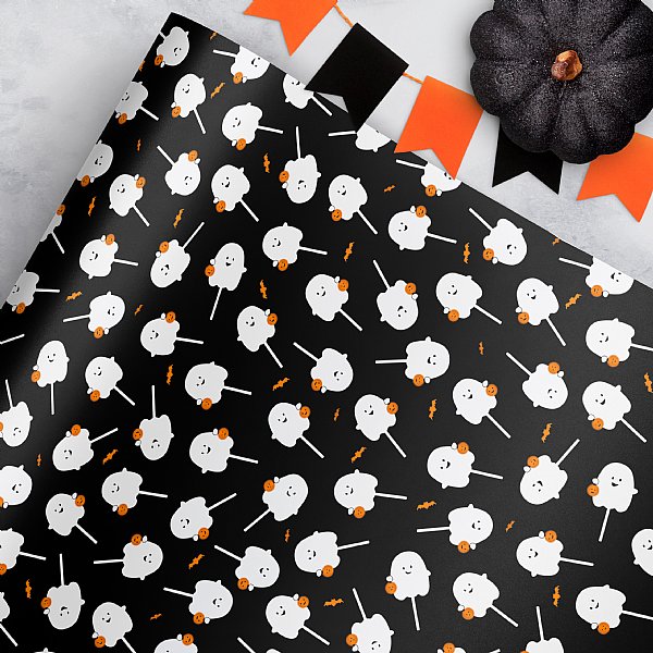 Trick-or-Treat Ghost Pops Wrapping Paper
