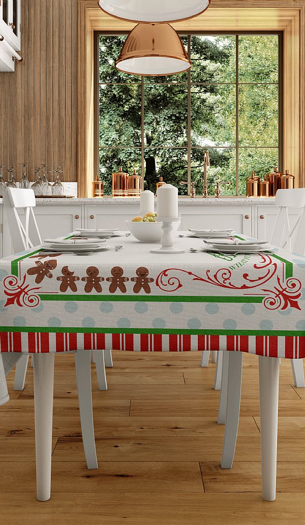 Christmas Gingerbread Tablecloth