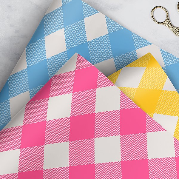Gingham Check Gift Wrap Collection II