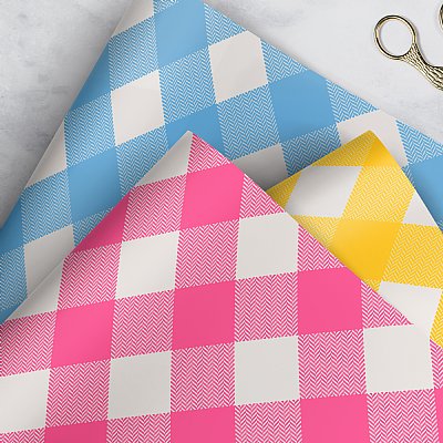 Gingham Check Gift Wrap Collection II