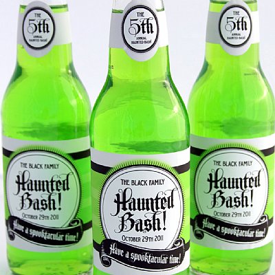 Halloween Bash Glass Bottle Wraps 