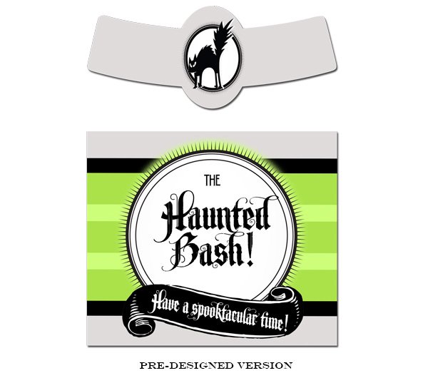 Halloween Bash Glass Bottle Wraps 