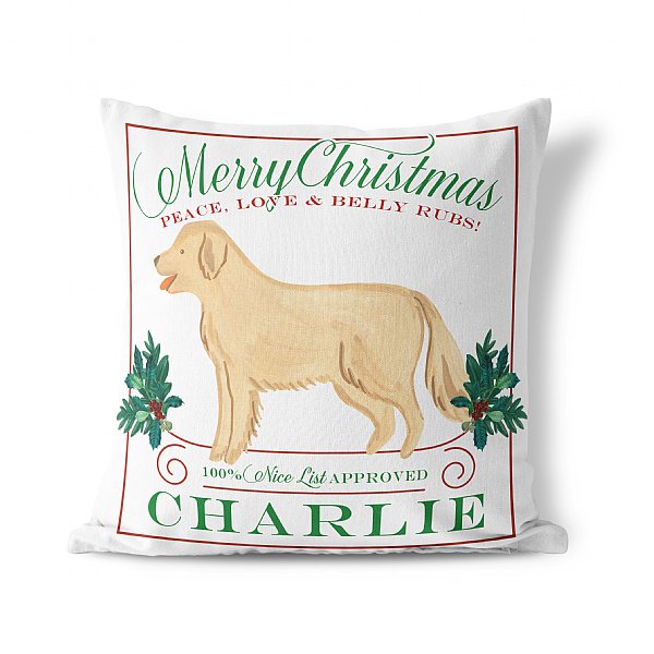 Personalized Christmas Dog Pillow