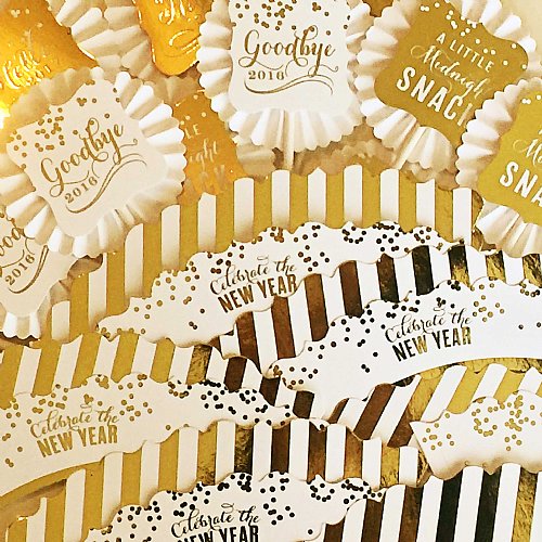 Midnight Sparkle Gold Foil Cupcake Kit 