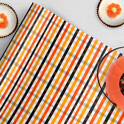 Halloween Plaid Wrapping Paper