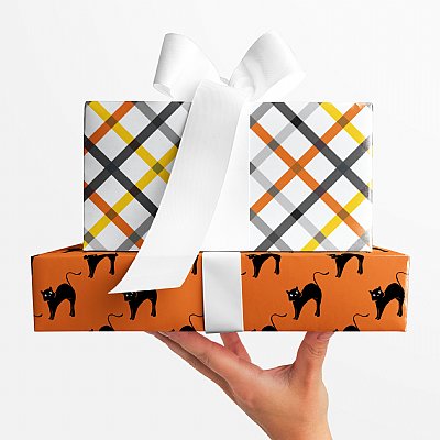 Halloween Windowpane Gift Wrap