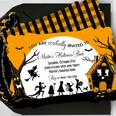 Children's Silhouette Personalized Invitation