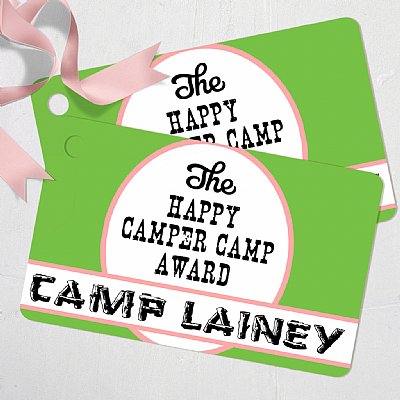 Happy Camper Favor Tags (Girl Version)