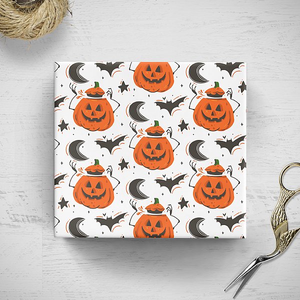 Happy Jack-o'-lantern Gift Wrap