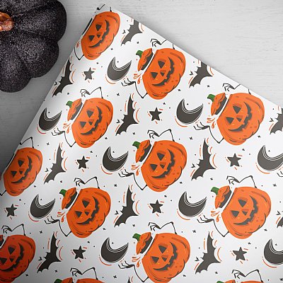 Happy Jack-o'-lantern Gift Wrap