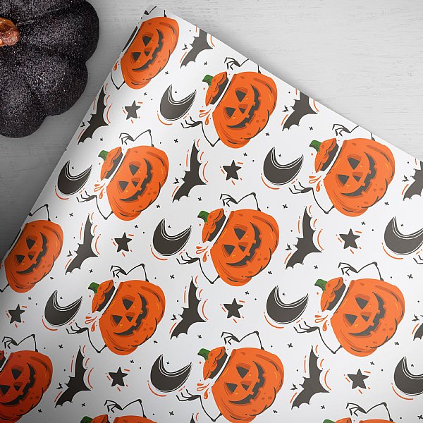 Happy Jack-o'-Lantern Wrapping Paper