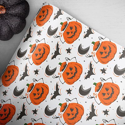 Happy Jack-o'-Lantern Wrapping Paper