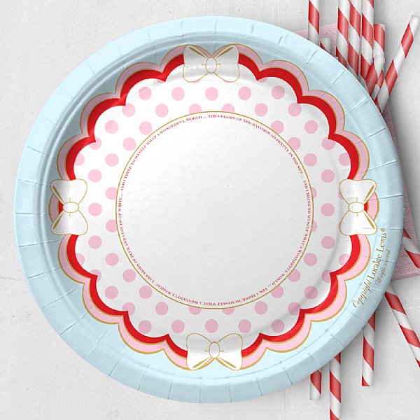 Happy Polka Dot Paper Dessert Plates 