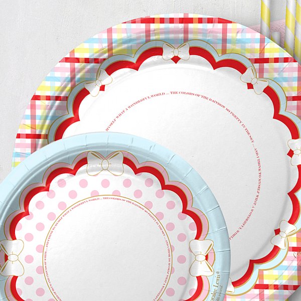 Happy Polka Dot Paper Dessert Plates 