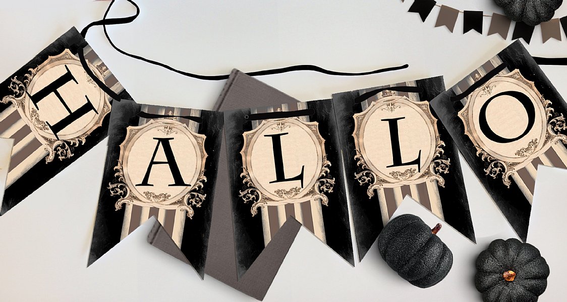 Haunted Mansion Double Pennant Banner