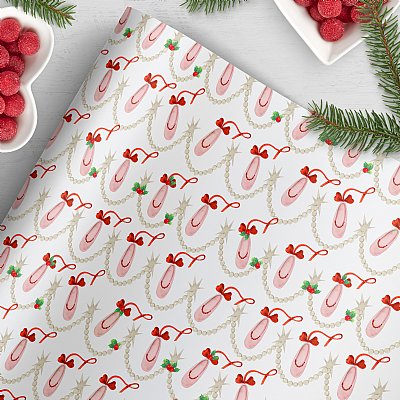 Holiday Ballet Slippers Gift Wrap 
