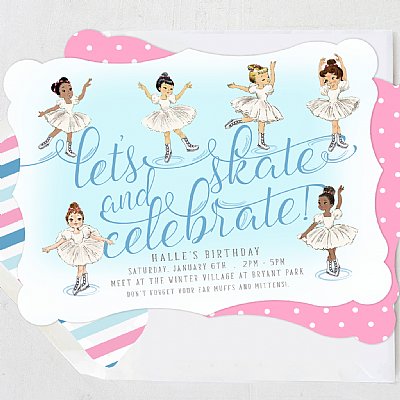 Ice Skate & Celebrate Personalized Invitation Set