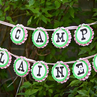Happy Camper Rosette Banner