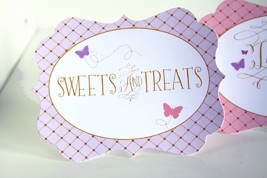 Butterfly Wings Buffet & Party Signs