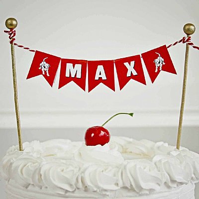 Fireman Cake Bunting Banner