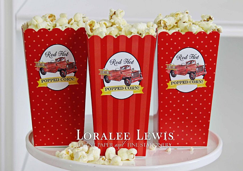 Fireman Popcorn Boxes