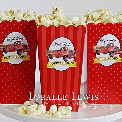 Fireman Popcorn Boxes