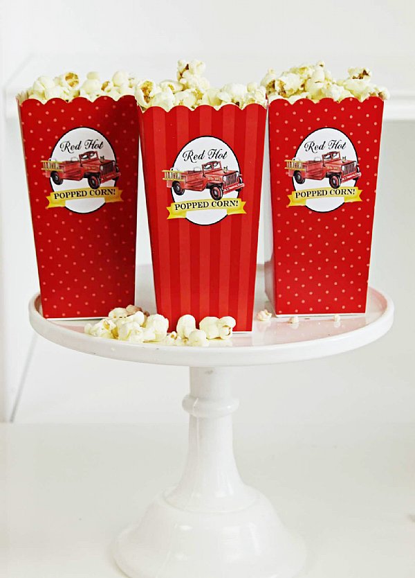 Fireman Popcorn Boxes