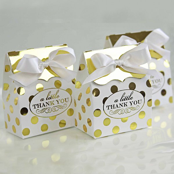 Gold Crown Foil Favor Boxes