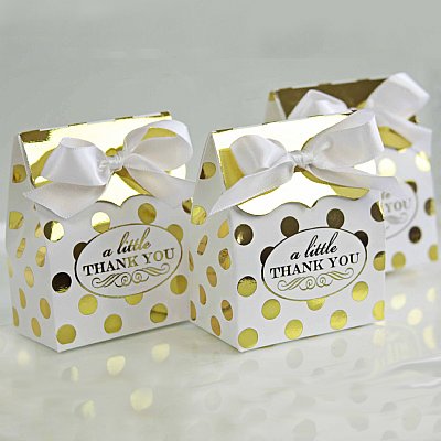 Gold Crown Foil Favor Boxes