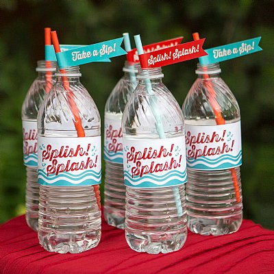 Splish Splash Water Bottle Labels