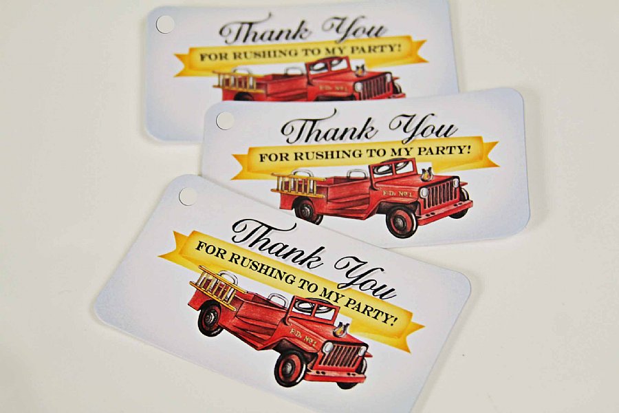 Fireman Favor Tags