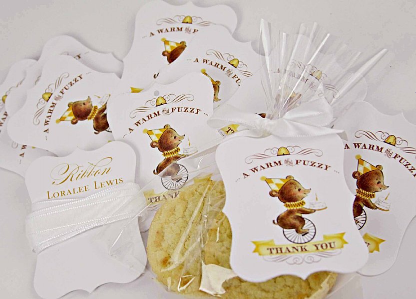 Birthday Bear Luxe Favor Tags