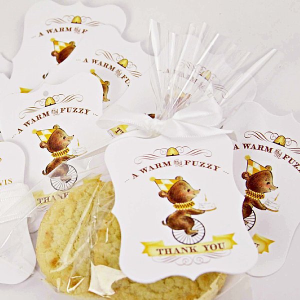 Birthday Bear Luxe Favor Tags