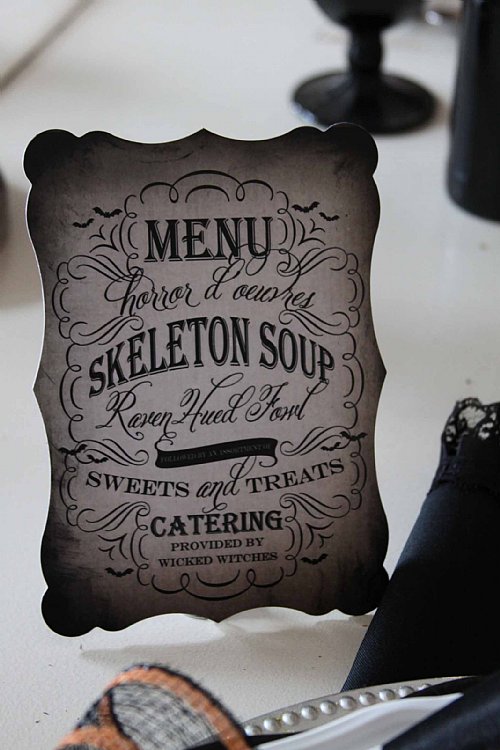 Something Wicked Collection Large Die Cut Menu