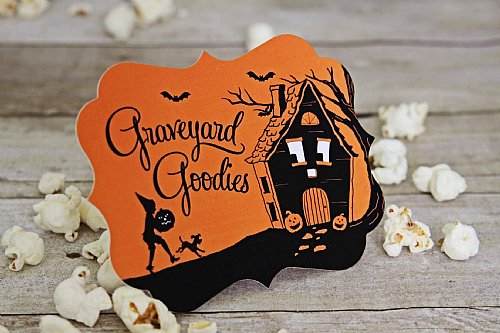 Children's Silhouette Halloween Buffet Signs