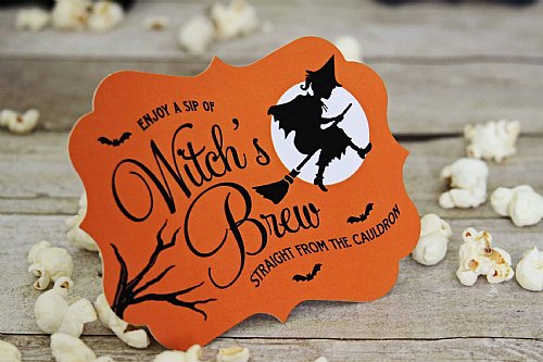 Children's Silhouette Halloween Buffet Signs