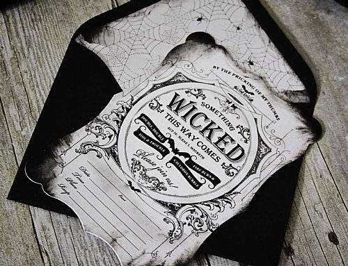 Something Wicked Fill-in-the-Blank Invitation Set