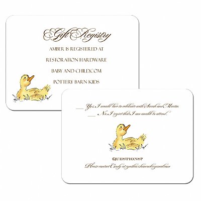 Duckling Invitation Insert