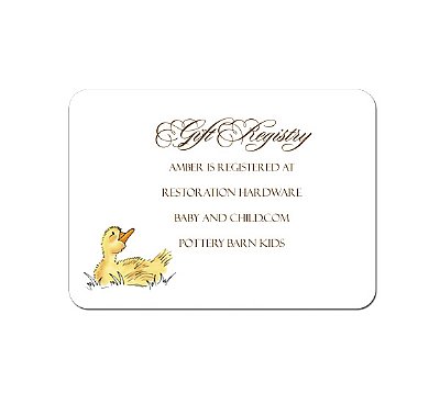 Duckling Invitation Insert