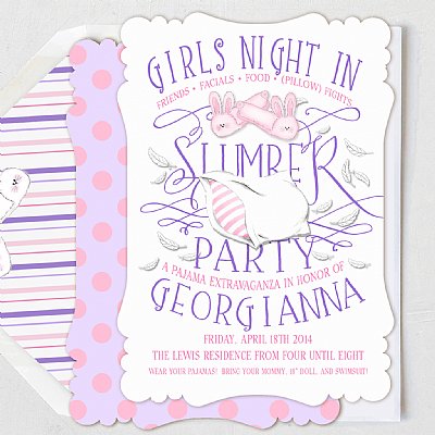 Slumber Party Personalized Invitation Set