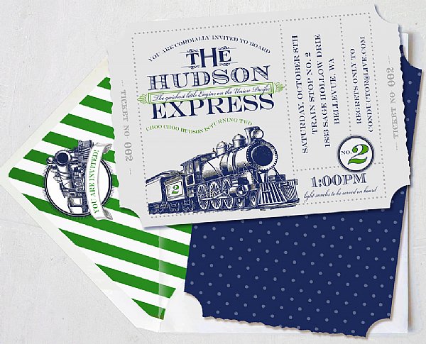 All Aboard Personalized Invitations