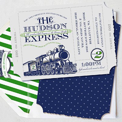 All Aboard Personalized Invitations