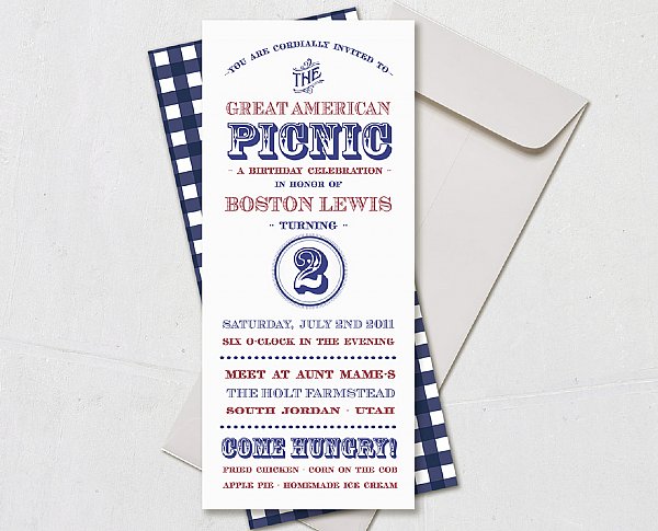 American Picnic Collection Invitation