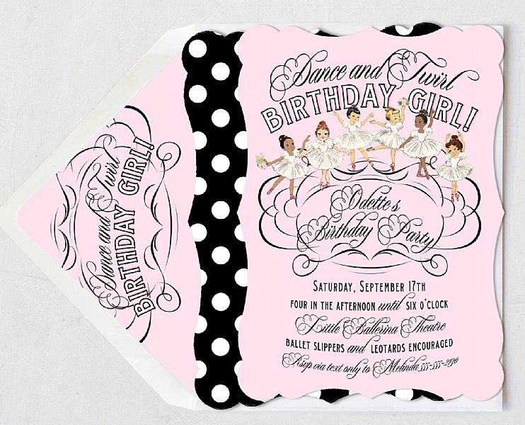 Ballerinas Personalized Invitations