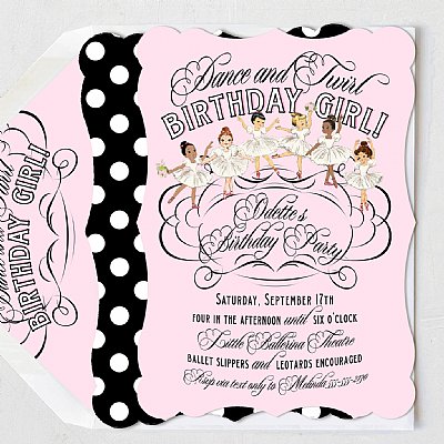 Ballerinas Personalized Invitations