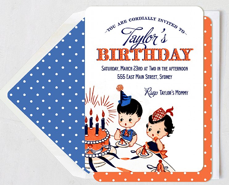 Vintage Birthday Invitation