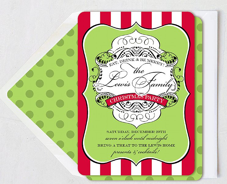 Christmas Cheer Peppermint Invitation