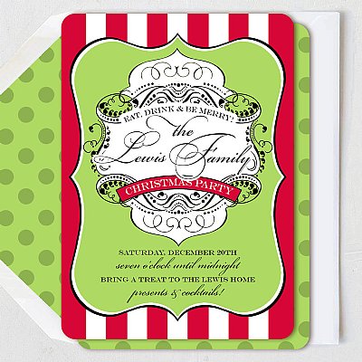 Christmas Cheer Peppermint Invitation