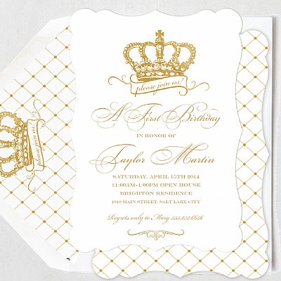 Crown Gold Invitation